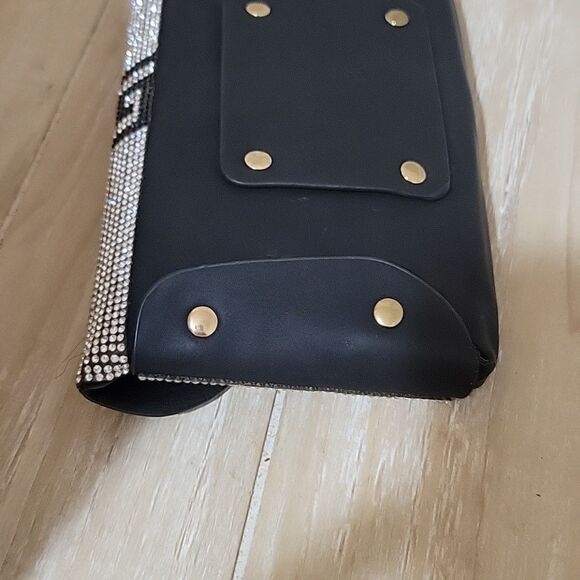 Rhinestone Wallet Case Bag Clutch Faux Leather Bling - Picture 4 of 6